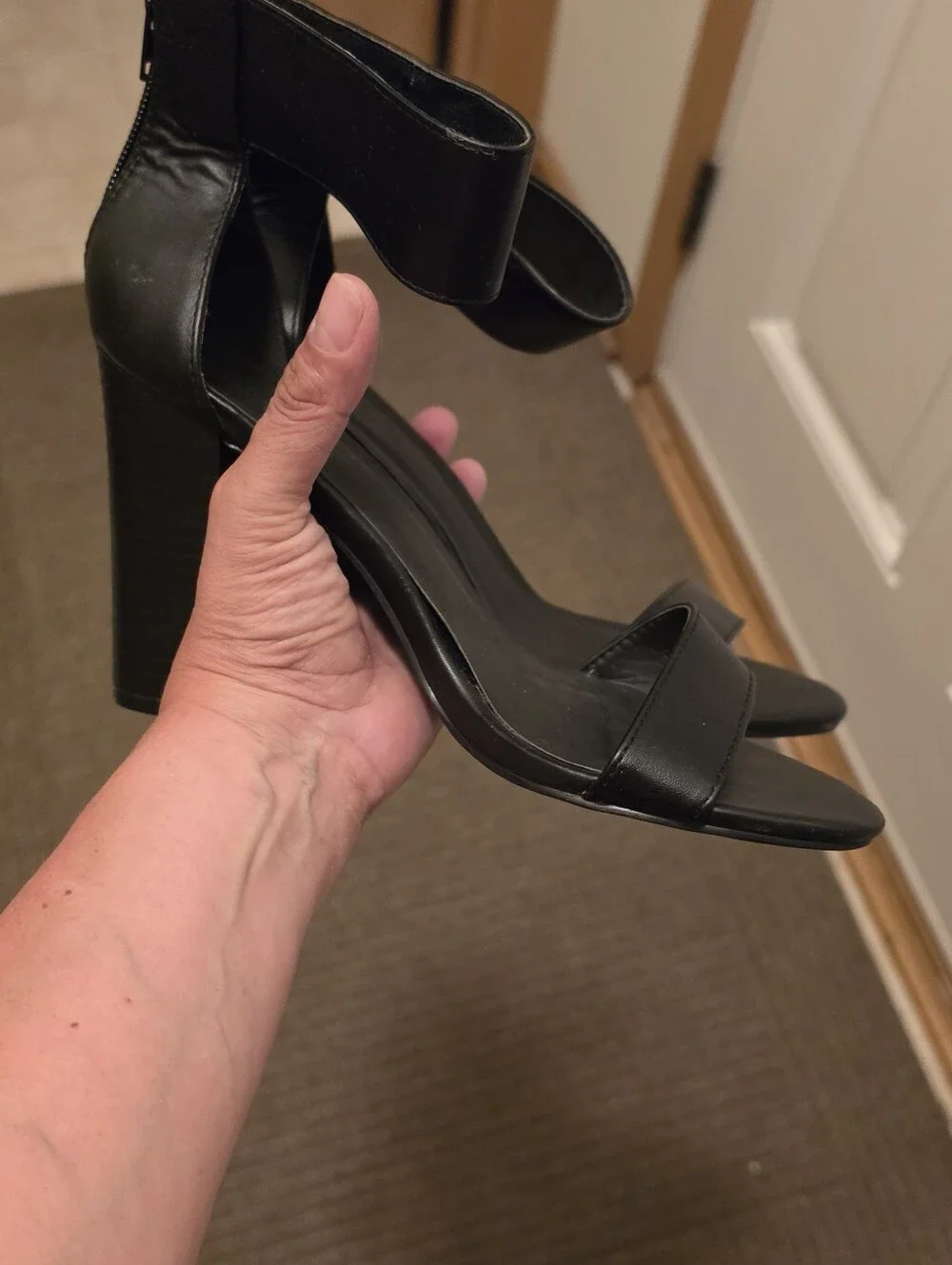 Charlotte Russe black open toe shoes
